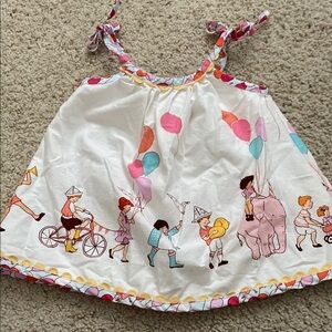 Rubina Designs Party Dress. Michael Miller “Sarah Jane’s On Parade” fabric. 12m.